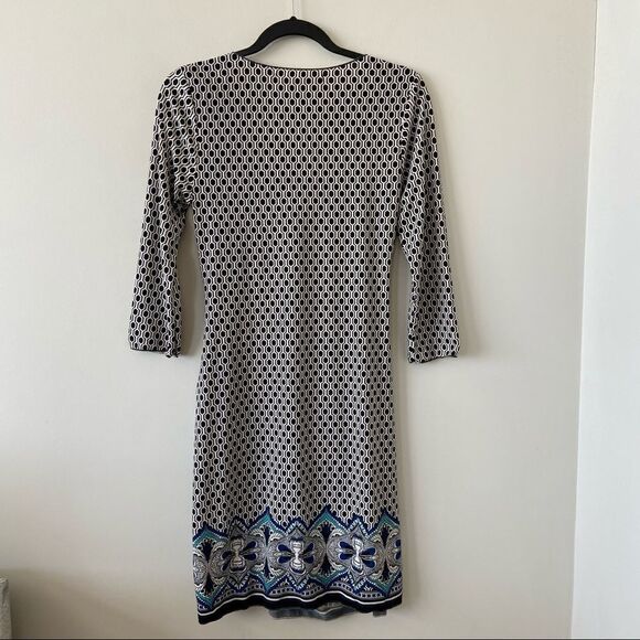 Max studio -Faux Wrap Printed Dress (Medium) - Picture 6 of 7